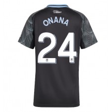 Aston Villa Amadou Onana #24 Bortedrakt Kvinner 2025-26 Kortermet